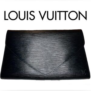 Louis Vuitton Noir EPIi Leather Art Deco Clutch, Crossbody & Shoulder Bag ~ EUC